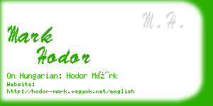 mark hodor business card